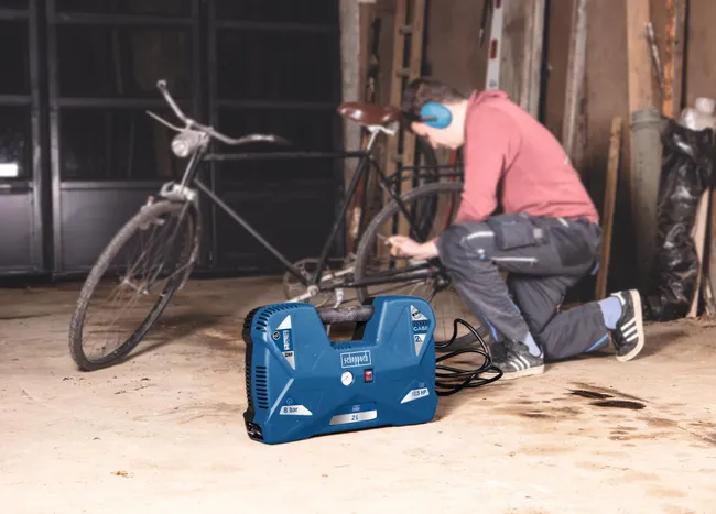SCHEPPACH - Compresseur Portatif 2L 1100W avec 12 Accessoires, Pression Max 8 Bar | Idéal Bâtiment, Bois, Métal, Jardin – Image 5