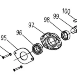 SCHEPPACH - Axe et Rondelles pour Scie à Onglet Radiale Kity KS305BF - Pièces Détachées