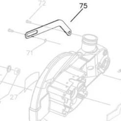 SCHEPPACH Bras Pivotant (rep.75) Pour Scie à Onglet Radiale HM80L - Pièce Détachée Originale