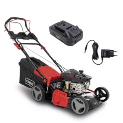 SCHEPPACH MS150-46E Tondeuse Thermique Autotractée avec Démarrage Électrique - Largeur de Coupe 46 cm