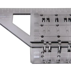 SHINWA - Équerre Transparente 3D avec Angles à 45° et 90° - Outil de Mesure Précise pour Menuiserie