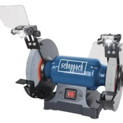 Scheppach SM200L Touret à Meuler 500 W avec Meule Ø 200 Mm - Idéal pour Bois, Métal et Bâtiment