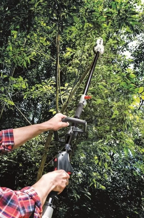 Scheppach MFH3300-4P Outil Multi-fonction 4 En 1 | Moteur 2 Temps 51,7 Cm³ | Coupe-bordure, Débroussailleuse, Taille-haie, Élagueuse – Image 4