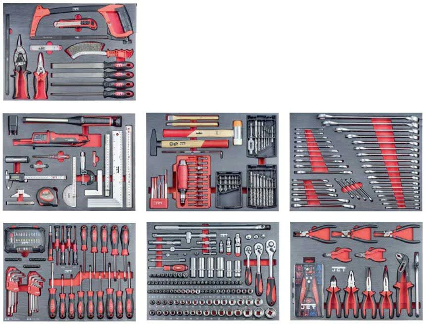 JET TT-412 Servante d'Atelier Mobile avec 412 Outils - 780x455x985 mm | Rangez et Organisez Vos Outils Facilement – Image 2