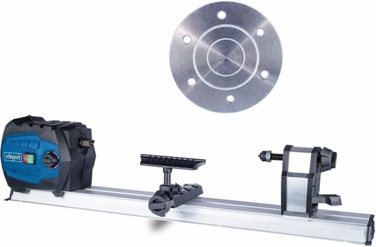 SCHEPPACH DM600VARIO Tour à Bois D'Etabli Avec Variateur Electronique 550 W - Entre-Pointes 600 mm - Idéal pour Travail du Bois