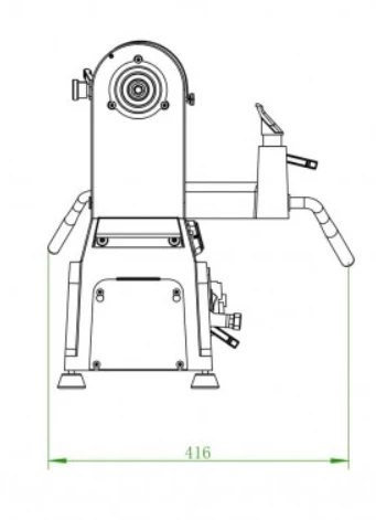 HOLZPROFI MAKER MC1420VF - Tour à Bois Monophasé avec Variateur de Vitesse 230V/50Hz, 750W/1CV – Image 6