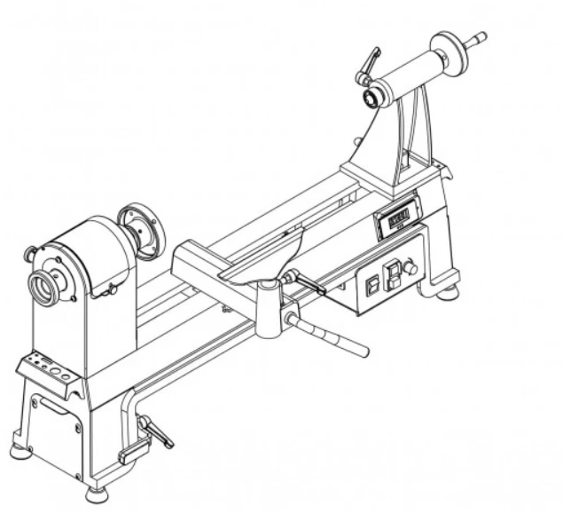 HOLZPROFI MAKER MC1420VF - Tour à Bois Monophasé avec Variateur de Vitesse 230V/50Hz, 750W/1CV – Image 5