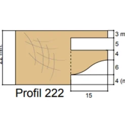 ZAK - ZAK509222 Profil Doucine 6x15xHt14 Mm pour Toupie Alésage 30 | Outillage Professionnel