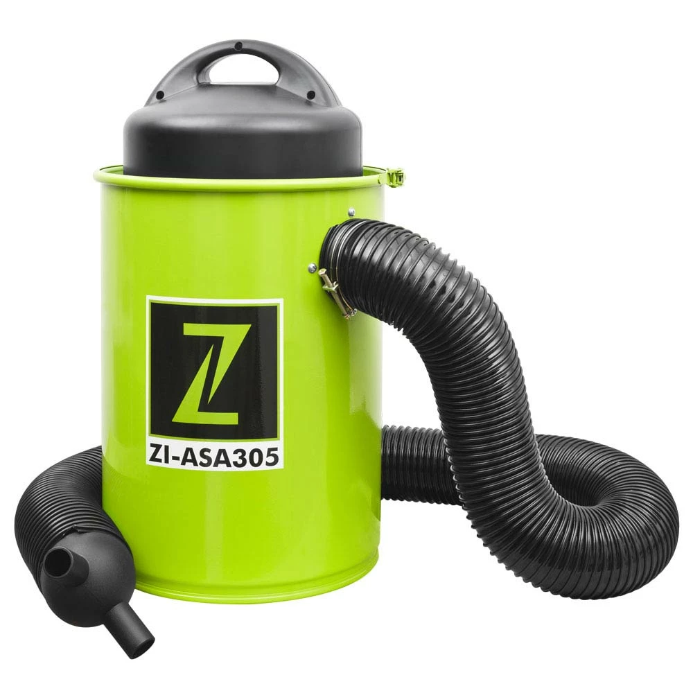 Zipper ZI-ASA305 Aspirateur Tonneau 50 Litres avec Raccord d'Aspiration Petits Diamètres - 1100 W - Idéal pour Bois, Métal, Bâtiment et Jardin