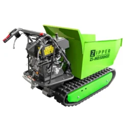 Zipper ZI-MD500HST - Mini-Dumper Thermique à Chenilles Avec Lame - Moteur 6800 W - 3 Vitesses