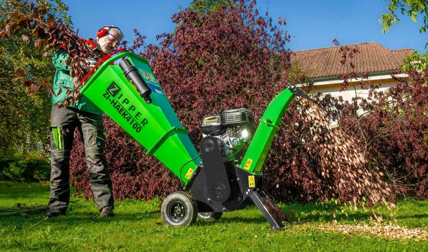 Zipper ZI-HAEK4100 Broyeur De Végétaux Thermique 4100W - Diamètre Max. 100 Mm | Haute Performance – Image 5