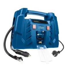 Compresseur Portatif Scheppach Airforce 5 - 12V/230V, 8 Bar Max. + Kit Accessoires 5 Pcs