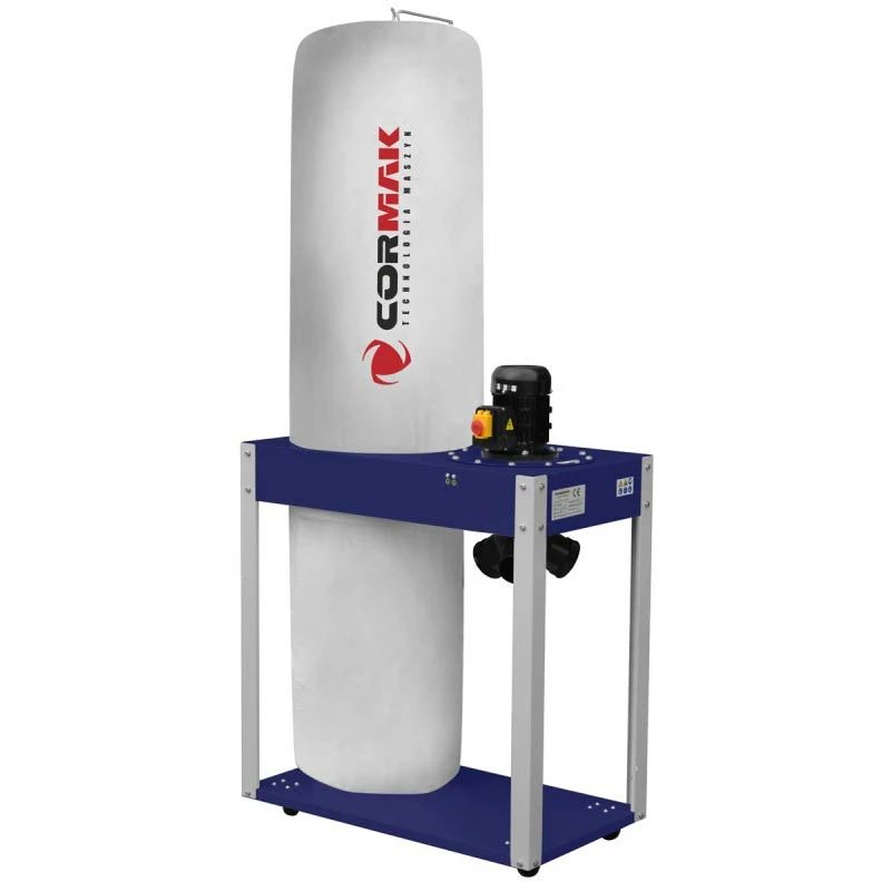 CORMAK FM340 Aspirateur à Copeaux 3200 M³/h - 190 Litres - 1500 W - 230/400 V pour Bois, Métal, Bâtiment