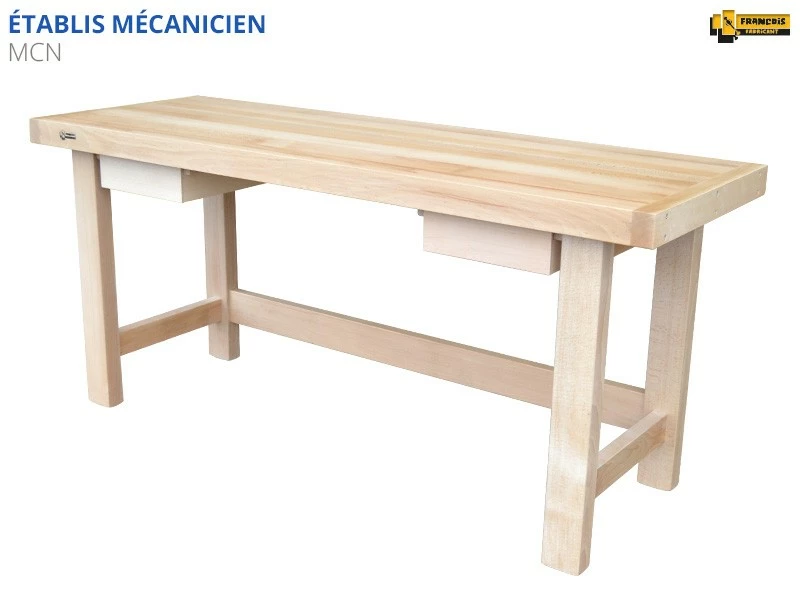 ÉTABLIS FRANÇOIS - MCN Établi Mécanique Professionnel 700 mm avec 2 Tiroirs | Outillage à Main – Image 3