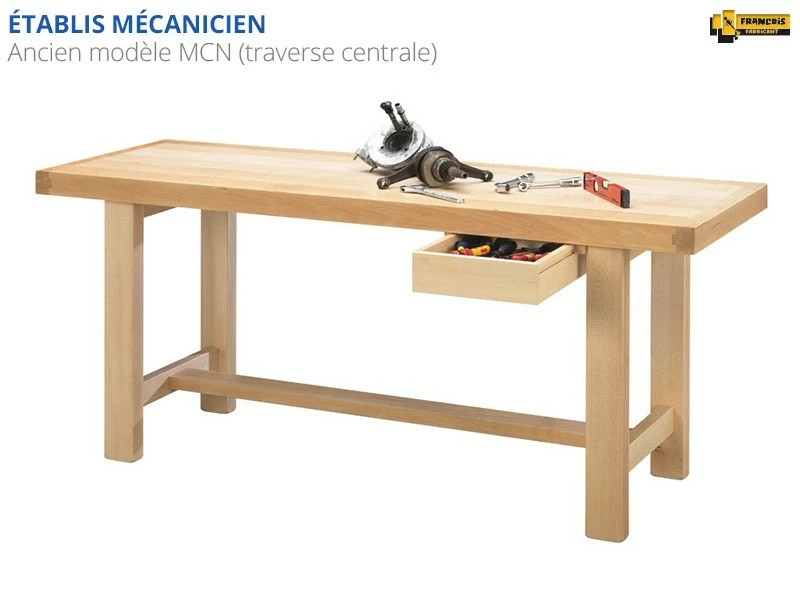 ÉTABLIS FRANÇOIS - MCN Établi Mécanique Professionnel 700 mm avec 2 Tiroirs | Outillage à Main – Image 5