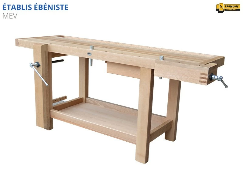 ÉTABLIS FRANÇOIS - MEV Établis D'ébéniste Avec Presse Avant Verticale VE24 - Outillage Professionnel – Image 2