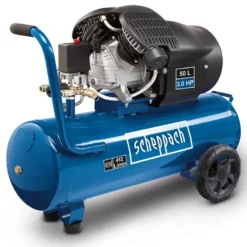 Compresseur à Double Cylindre Scheppach HC53DC 50L 230V 10 Bar 2200W 3CV - Idéal pour Bâtiment, Bois, Métal et Jardin