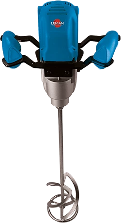 LEMAN - MAX180 Malaxeur 2 Vitesses - Ø160 mm 1800 W / 2,4 CV Coffret 2 Turbines | Malaxeur Puissant pour Bâtiment