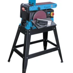 LEMAN PON250 Combiné Ponceur 250mm avec Piétement - 230V, 800W, 1,1 CV, 1400 T/min - Idéal pour Bois et Métal