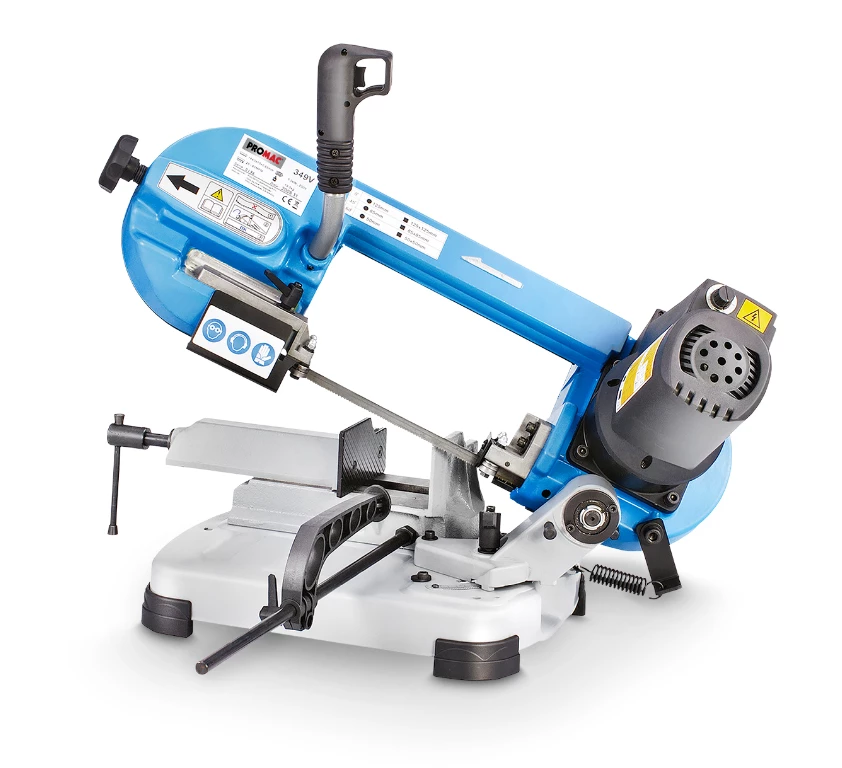 PROMAC - 349V Scie à Ruban Métal avec Variateur de Vitesse 25/80 M/mn - 1,0 KW Capacité de Coupe Ø125mm | Machine Métal Professionnelle