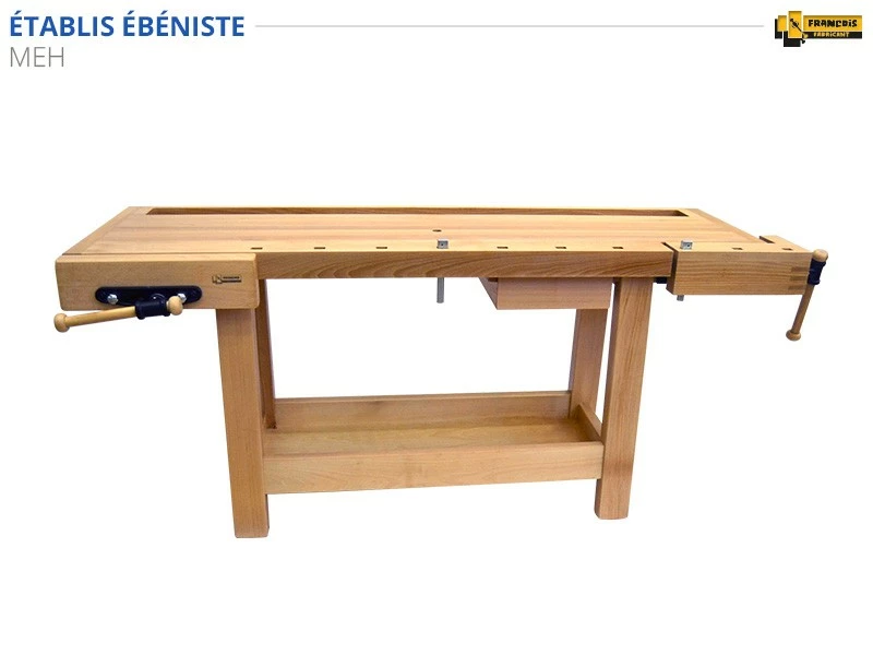 ETABLIS FRANCOIS - MEH Etablis D'ébéniste Avec Presse Avant Horizontale PH28 | Établi Professionnel | Outillage à Main