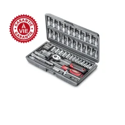 JET – X-546B Coffret De Douilles 1/4 (46 Pièces) - Set de Douilles Professionnel pour Métal et Bois